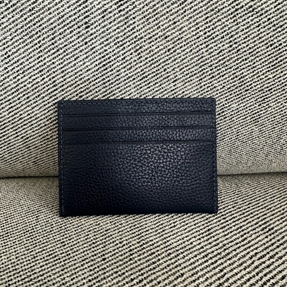 NWT Coach Card Case With Coach Graphic Leather Dark Navy cp275 - Picture 3 of 5